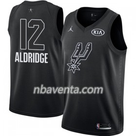 Camiseta Hombre San Antonio Spurs LaMarcus Aldridge 12 2018 All Star Jordan Brand Negro Swingman